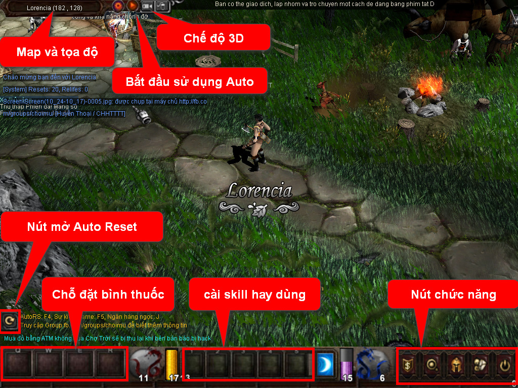 Chức năng chính của Game MU Định Mệnh