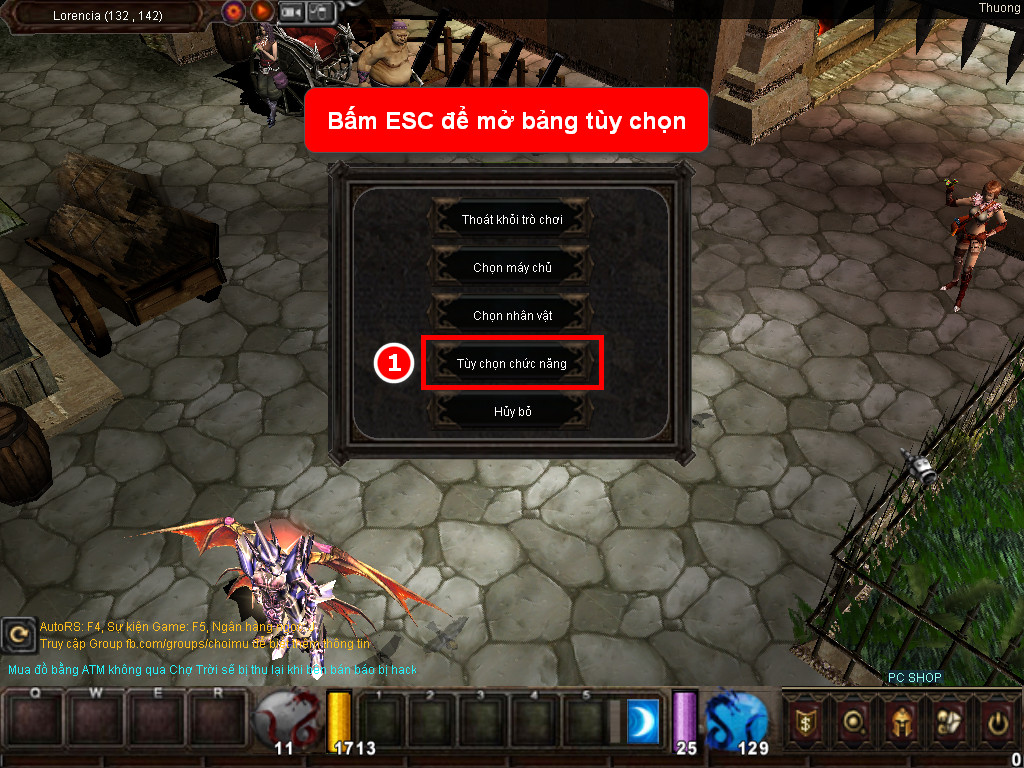 Chức năng chính của Game MU Định Mệnh